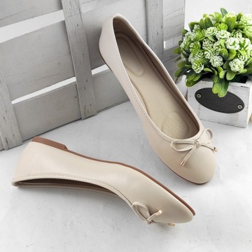 БАЛЕТКИ ЖЕНСКИЕ С БАНТОМ, БОЛЬШОЙ РАЗМЕР, размер 42