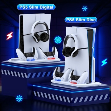 Подставка для PS5 Slim Digital, с последствиями зарядки