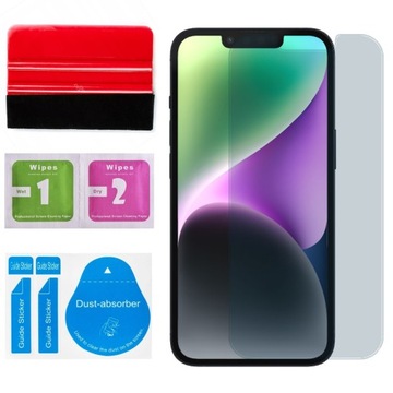 PRYWATYZUJĄCA FOLIA HYDROŻELOWA DO IPHONE 14 ZESTAW Z RAKLĄ ŚCIERECZKI
