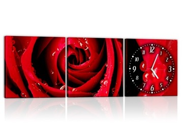 TRYPTYK OBRAZY Z ZEGAREM 120x40 obraz i zegar 2w1