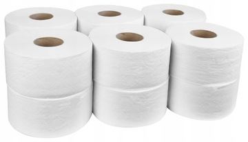6 sztuk papier toaletowy jumbo XXL rolka 6x 100m do podajnika dwuwarstwowy