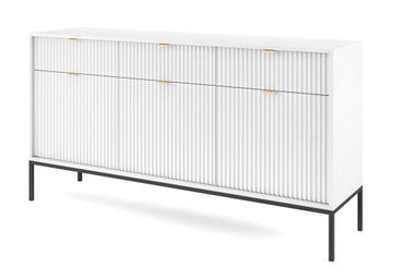 Komoda z Szufladami do Salonu Biała 154 cm Loft