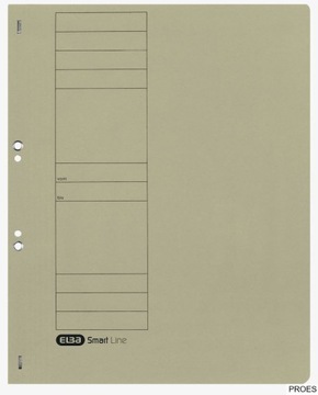Skoroszyt kartonowy ELBA A4, oczkowy, szary, 100551873