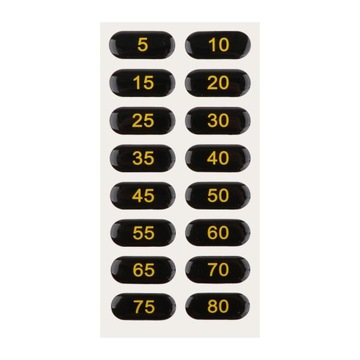 Этикетки для стопок гирь для идентификации