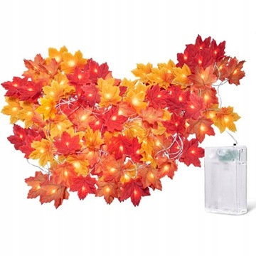 10m 80 Led girlanda lampki Ogrodowe liści klonu