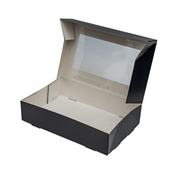 ЧЕРНАЯ коробка Контейнер-коробка упаковочная СУШИ ТОРТ 17х11,5х5см 10шт.