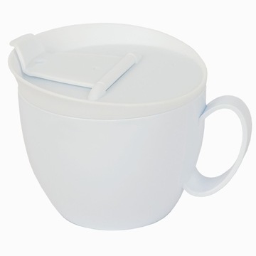 Filiżanka z pokrywką 250 ml turystyczna biała