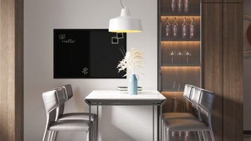 Доска COMBI, черная, магнитная пробка, 90х60 см