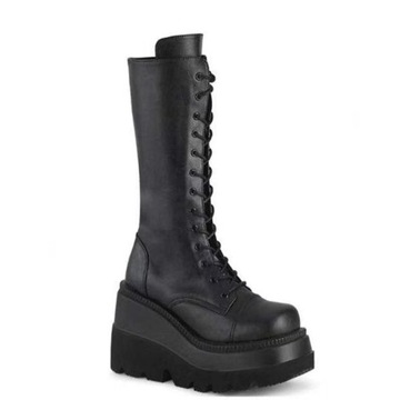 WOMEN SEXY VEGE BOOTS KOZAKI PLATFORMA38