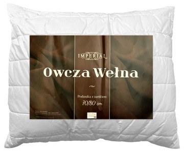 PODUSZKA IMPERIAL OWCZA WEŁNA 70x80 Z ZAMKIEM AMW