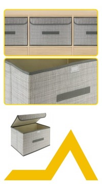 Pudełko Organizer Składany Zestaw 4 SZTUKI 40 x 25 x 25 cm