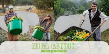 Теплица Туннельная Универсальная Морозостойкое агроволокно - Мега Гарден 10м