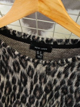 NEW LOOK Sweterek włochaty wzór r. M