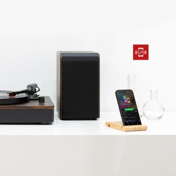 Проигрыватель AUDIZIO HQ 100 Вт с динамиками BT PRO + винил + запасная игла БЕСПЛАТНО