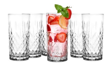ZESTAW 6 ELEGANCKICH SZKLANEK 300ml DO DRINKÓW