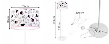 LAMPA STOJĄCA LOFT DZIECIĘCA ABAŻUR WZÓR LED