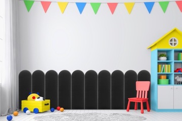 Мягкие стеновые панели FENCE 30x60 GRAPHITE VELOR SOFT THICK