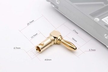 Угловые вилки для динамиков Nakamichi HQ типа «банан», 2 шт.