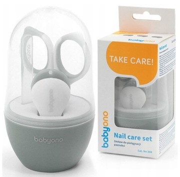 BabyOno Набор для кормления. Гвоздь Серый 398/03