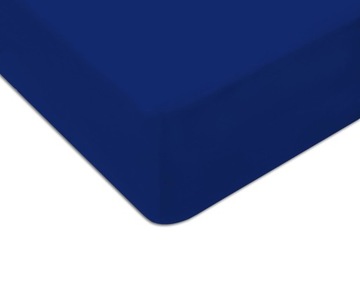 Prześcieradło Jersey 140x200 z gumką granat