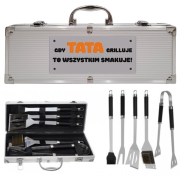 ZESTAW PRZYBORY DO GRILLA PREZENTY TATY DZIEŃ OJCA
