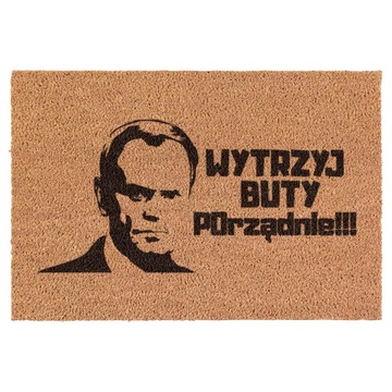 Wycieraczka Wytrzyj Buty POrządnie kokosowa pod drzwi 60x40cm