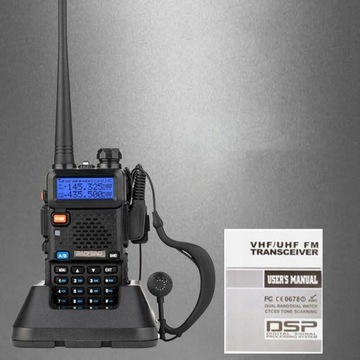 2X Krótkofalówka Baofeng RADIOTELEFON KRÓTKOFALÓWKA BAOFENG UV-5R 5W ZESTAW