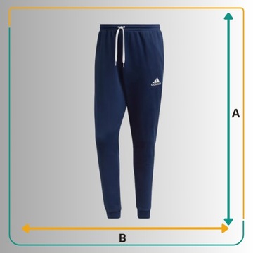 Spodnie Męskie Adidas Dresowe Granatowe Bawełna Entrada 22 Sweat Pants L