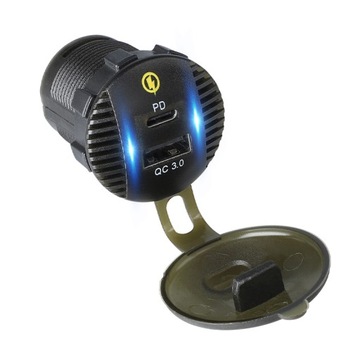 ЗАРЯДНОЕ УСТРОЙСТВО ДЛЯ ПРИЖИГАЛА LED PD QC3.0 USB-C USB 3.4A 12В 24В 18Вт