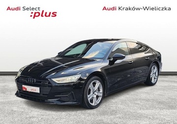 Audi A7 C8 Sportback 2.0 45 TFSI 265KM 2022 Audi A7 Sportback Gwarancja 08-2027 Skora Side Assist Aktywny tempomat Key