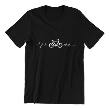 MĘSKA KOSZULKA LINIA ŻYCIA ROWERZYSTA ROWER PREZENT T-SHIRT MĘSKI