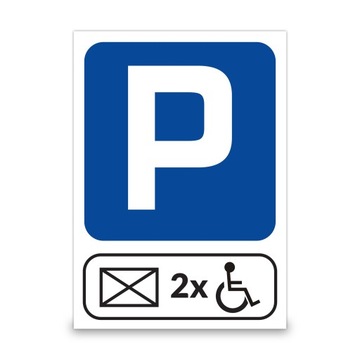 Tabliczka PCV PARKING DLA NIEPEŁNOSPRAWNYCH 2xkop.