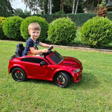 Детский лицензионный аккумулятор для автомобиля Dodge Charger SRT Hellcat ЧЕРНЫЙ