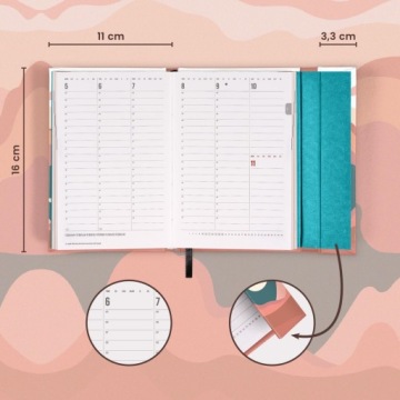 КАРМАННЫЙ КАЛЕНДАРЬ НА 2024 ГОДА А6 УЖИН С ЗАКРЫТЫМ БЛОКНОТОМ