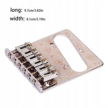 Guitar Saddle Bridge Flower Print Hardtail