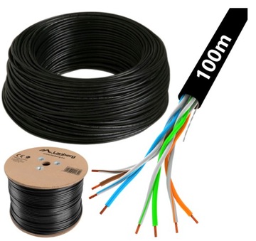 KABEL PRZEWÓD SIECIOWY LAN SKRĘTKA ZEWNĘTRZNY F/UTP KAT.5E CAT 100M LANBERG