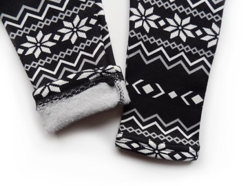 LEGGINSY OCIEPLANE FUTERKIEM ŚNIEŻKI 122/128
