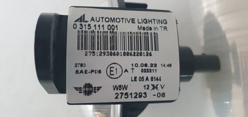 BMW MINI R55 R56 R57 SVĚTLO POZIČNÍ PARKOVACÍ 2751293 NOVÁ ORIGINÁLNÍ