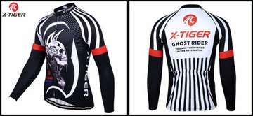 Ocieplana Bluza Rowerowa Męska X-Tiger Termiczna Izolacja Oddychalność 4XL