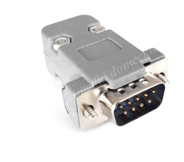 D-SUB DB9 RS232 wtyk w obudowie plastikowej