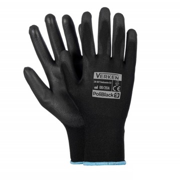POLIBLACK Rękawice robocze powlekane r. 9/L 12 par