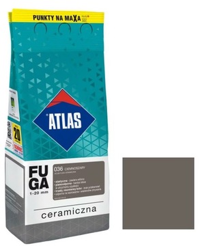 FUGA CERAMICZNA ATLAS 2kg *036* CIEMNOSZARY