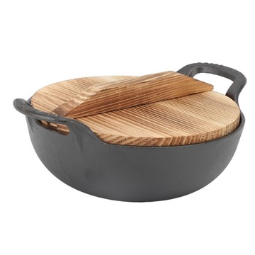 Wok ŻELIWNY duża patelnia potraw dań azjatyckich 20cm