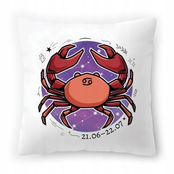 Poduszka Rak Znaki Zodiaku Horoskop z Nadrukiem ze Zdjęciem
