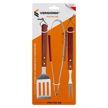 НАБОР СТОЛОВЫХ ПРИБОРОВ ГРИЛЬ ГРИЛЬ Посуда 3 ЭЛЕМЕНТА ГРИЛЬ