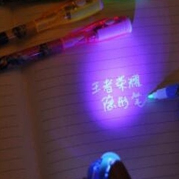 DŁUGOPIS SZPIEGOWSKI NIEWIDZIALNY Z LATARKĄ UV DLA DZIECI DO PAMIĘTNIKA