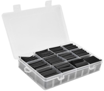 НАБОР ТЕРМОУСАДОЧНЫХ ТРУБОК ТЕРМОУСАДОЧНЫЕ РУКАВА РАЗЛИЧНЫХ РАЗМЕРОВ ЧЕРНЫЙ 650 ШТ