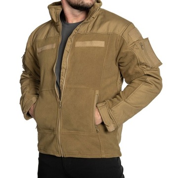 Polar bluza polarowa taktyczna rozpinana bez kaptura MFH Combat Coyote XL