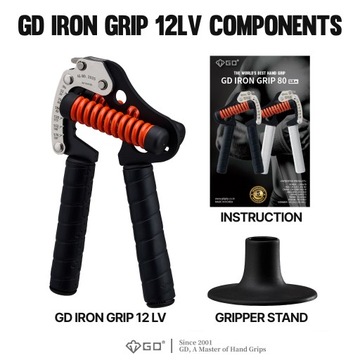 GD Iron Grip 12 - усилитель сцепления на запястье, сопротивление: от 12 до 82 кг