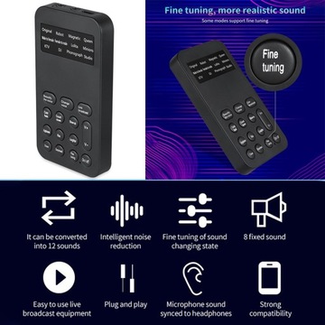 внешняя звуковая карта мобильного телефона с функцией смены голоса со встроенным несколькими звуками